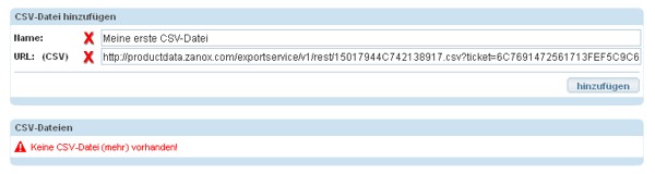 CSV hinzufügen Schritt 2