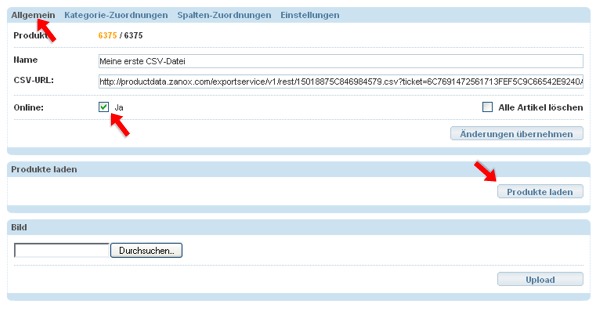 CSV Produkte
